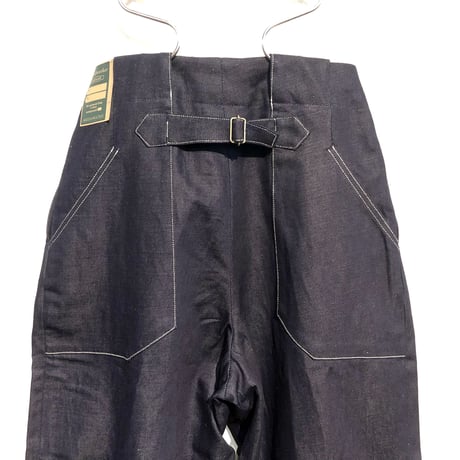 ASEEDONCLOUD"Handwerker cotton×linen denim wide trousers" (indigo)unisex