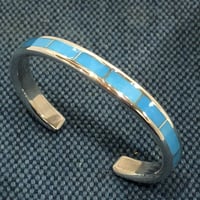 indian jewelry "Larry Loretto(zuni)"tq inlay bangle