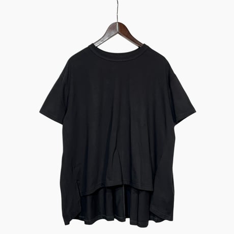 CAERULA PER LIGHTS"30 jersey back flare T"(black)women's