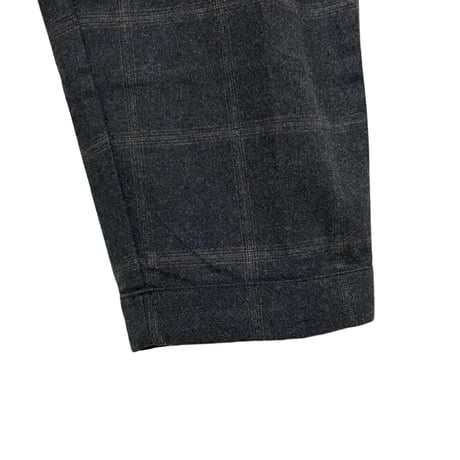 COLINA CAPERTICA "dark melange flannel check / Peg Top Easy Pants"(charcoal) unisex