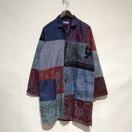 Slow Hands "bandana patch work coat"(ice gray asst)unisex-(S)