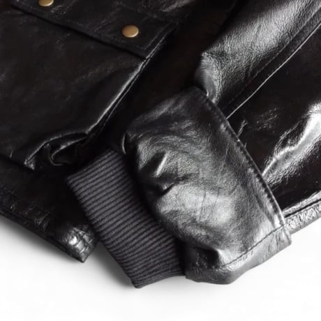 yoused"all leather fishing jacket"(black)unisex