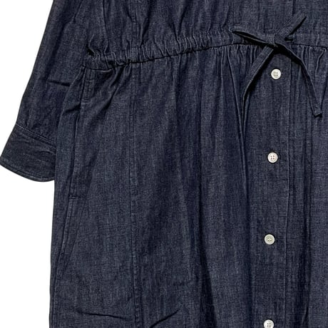 TigreBrocante "7.25oz twill denim york switching gather onepiece"(indigo) women's