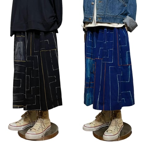 TigreBrocante"ficelle long skirt"(blue)women's