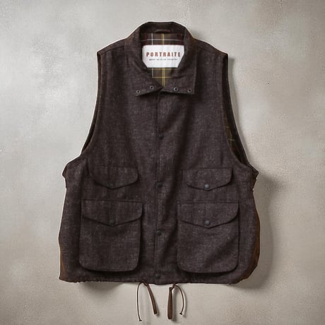 PORTRAITE"over vest"(brown tweed)unisex