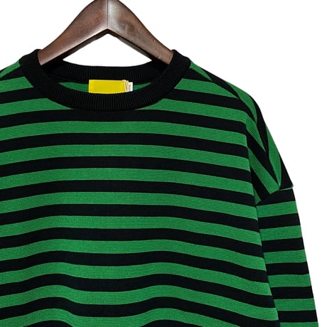 eyya"cotton knit crew neck "(black×green)unisex