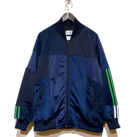 yoused"patchwork loose jog top"(navy.B)unisex