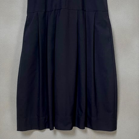 ASEEDONCLOUD"Study uniform dress chimney ash wool"(navy)women's
