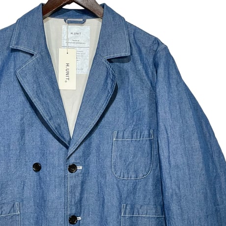 H.UNIT "C/L chambray easy jacket"(indigo) unisex