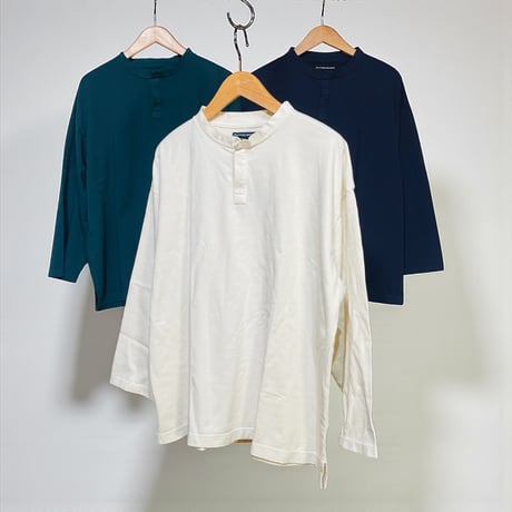 TigreBrocante"BD dry天竺 yakko open 8分袖 T"(dark green)unisex