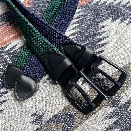 thomas bates U.S.A "colorado 3D printed eco backle elastic braid belt" (unisex)