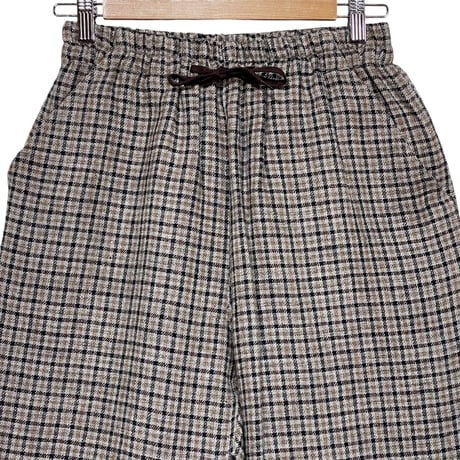 H.UNIT"Wool check work easy pants"(gary) unisex