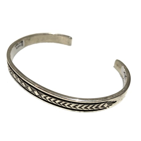 indian jewelry "Bruce Morgan(navajo)" stampwork bangle
