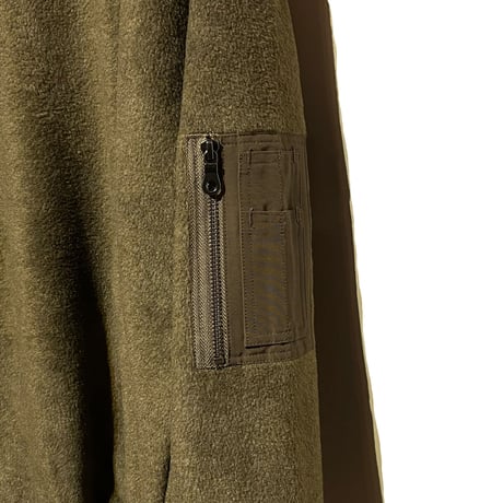 FLISTFIA"army zip wide hoodie"(olive) unisex