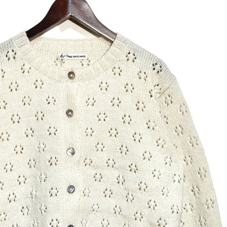 TigreBrocante”flower ladies cardigan“(natural)women's