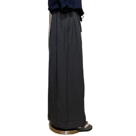 Linen ya"linen wide pants"(navy)women's