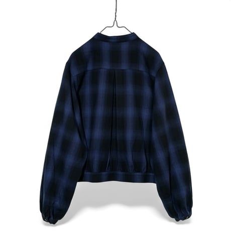 TigreBrocante"shaggy ombre stand gather blouse"(navy)women's