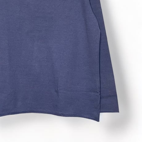 TigreBrocante"medium hard 天竺 bottle neck 9分袖"(teal blue)unisex