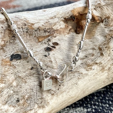 MANANAS jewelry "silver tube beads anklet"(unisex)