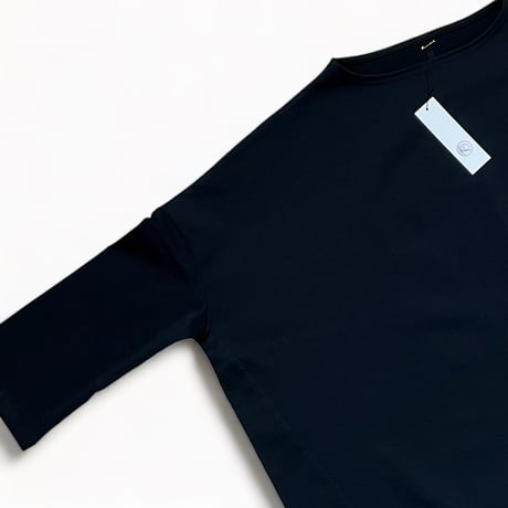 Linen ya"delave long sleeve border T-shirs"(black solid)women's