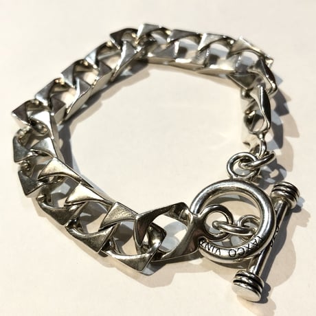 TAXCO VINTAGE "sterling silver square link bracelet"unisex