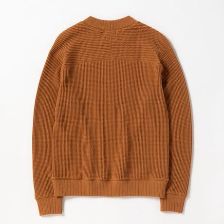 Jackman"cotton waffle mid neck"(sunset orange) unisex