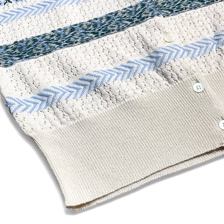 ASEEDONCLOUD"flower jaquard knit vest"(off white)unisex