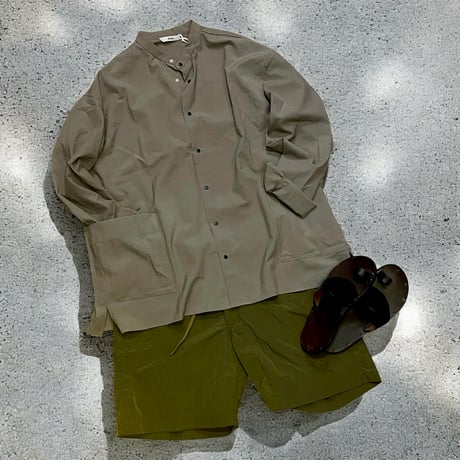 amne "NYLON park shirts" (taupe) unisex