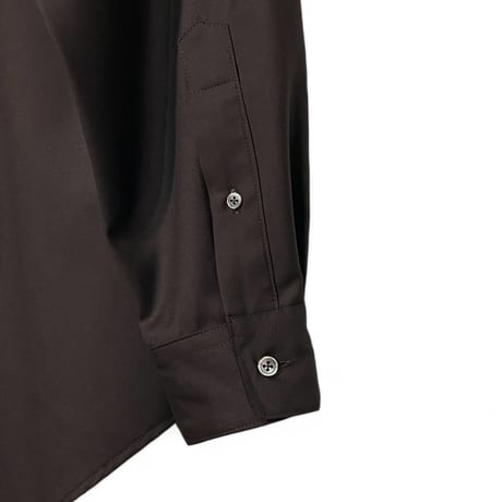 amne "GABADINE" classic shirts (chocolate)unisex