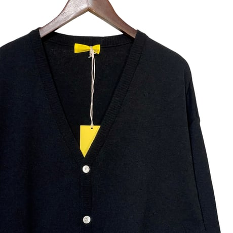 eyya"cotton boucle yarn cardigan"(black)unise