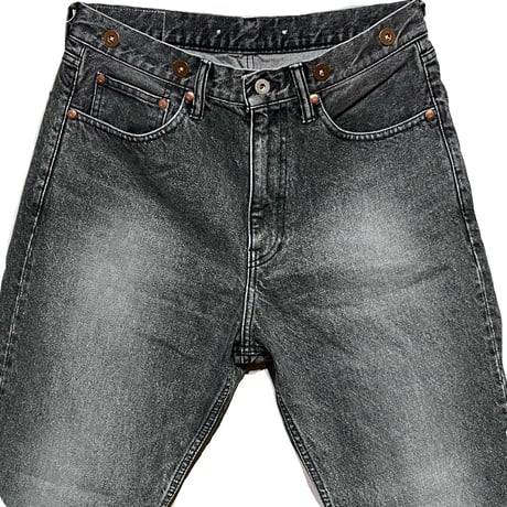 H.UNIT "14oz denim 5P real wash" (black) unisex