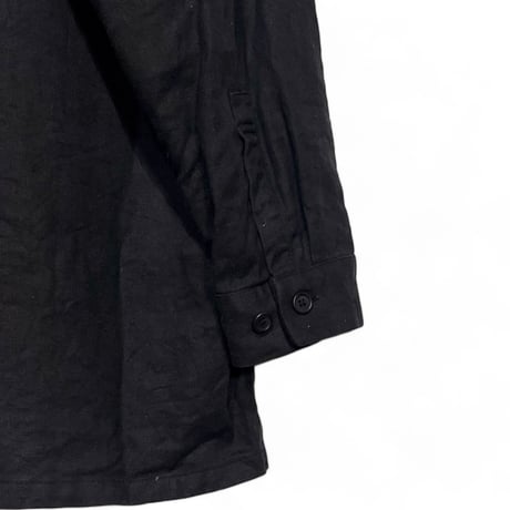 COLINA "Silk×Linen Gaba Cardigan Shirts "(black) unisex