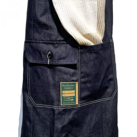 ASEEDONCLOUD"Handwerker cotton linen denim HW dress" (indigo) women's