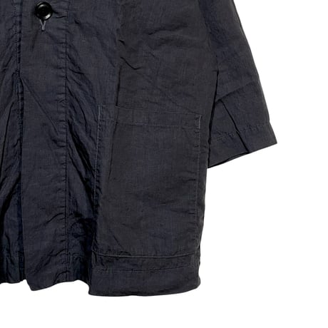 TigreBrocante"80 high density linen KIMONO shirts"(sumikuro)unisex