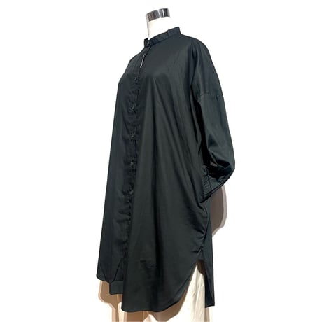 CAERULA"50 broad long stand shirts"(black) women's