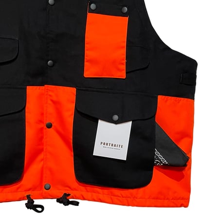 PORTRAITE"over vest"(black×hi-vis orange)unisex