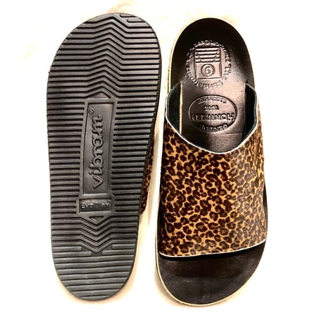 SANDALMAN "slider" (cow hair&chrome excel leather) men's