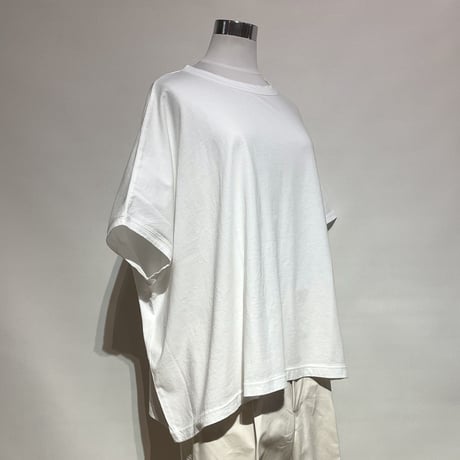 CAERULA"30 single jersey asymmetry  T"(white) women's