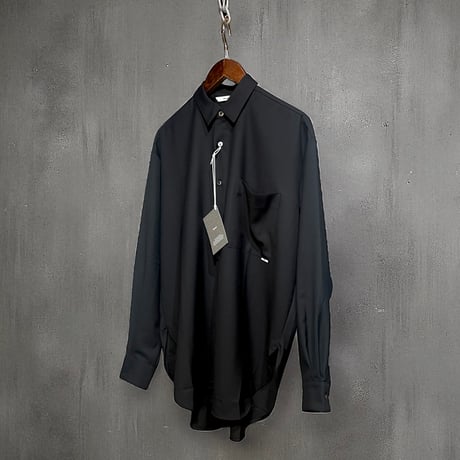 amne "GABARDINE classic shirts" (black) unisex