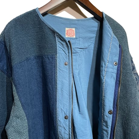 FUNSET OF ART "indigo patchwork liner blouson"(indigo)unisex-L
