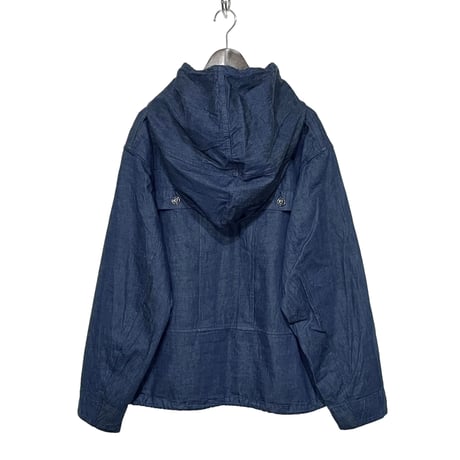 H.UNIT "10oz denim anorak hoodie"(indigo) unisex