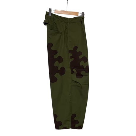 TigreBrocante"TB AMEBA CAMIO darts wide pants“(khaki)unisex