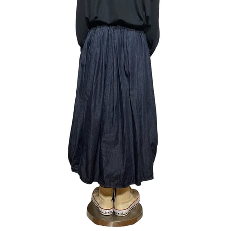 TigreBrocante"6oz denim barrel long  skirt"(indigo)women's