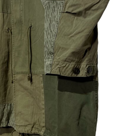 H.UNIT "herringbone switching mods coat"(khaki) unisex