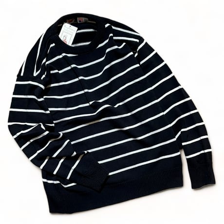 Brimwick U.S.A "stripe cotton crewneck" (black)unisex