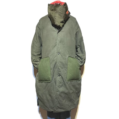 Slow Hands "recycle tent down coat"(olive)S-B unisex
