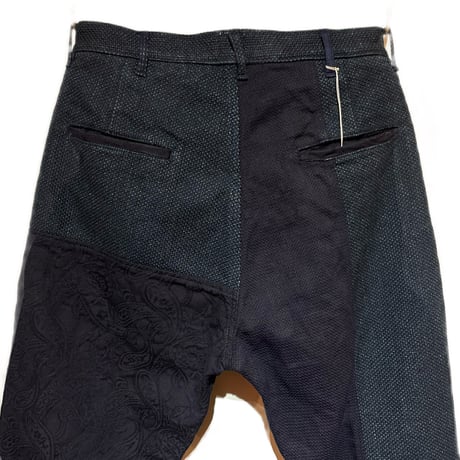 FUNSET OF ART “indigo sashiko patchwork genova pants"(indigo)unisex