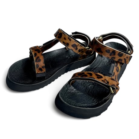 Jawandi "cow leather athletic sandals"(leopard)
