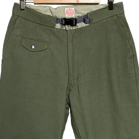 FUNSET OF ART “cotton×nylon backsatin wall climbing pants"(olive)unisex