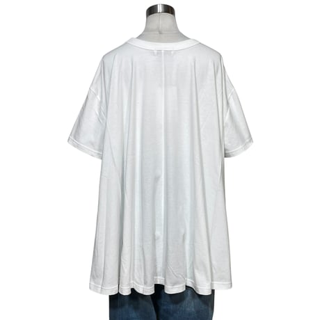 CAERULA PER LIGHTS"30 jersey back flare T"(white)women's